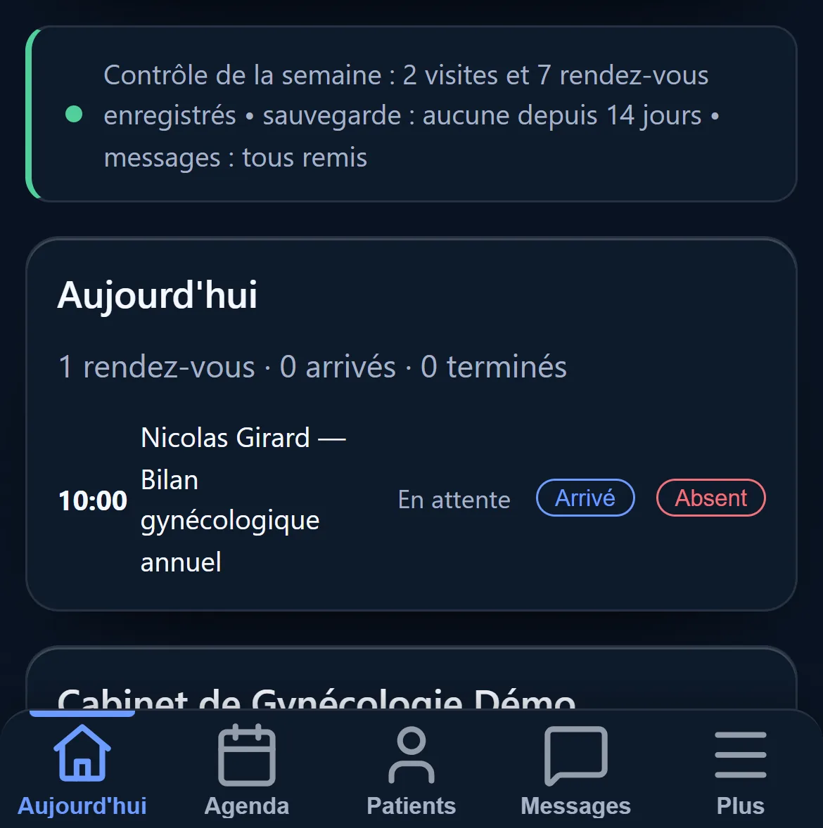 Le portail patient sur téléphone&nbsp;: ses propres rendez-vous, avec la possibilité d’en prendre un autre.